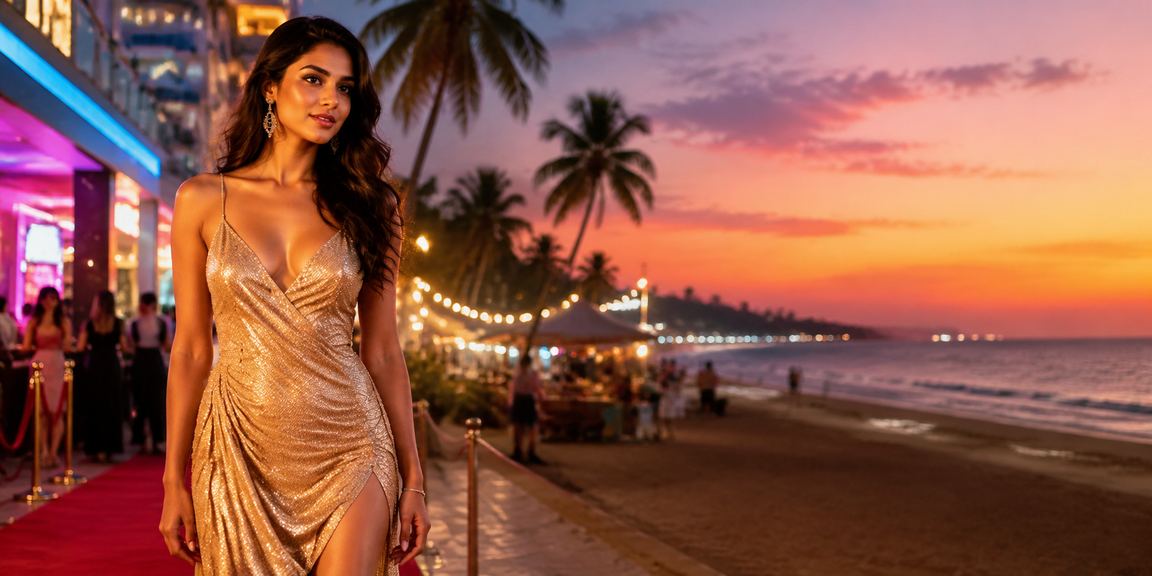 Players competing in Rummy tournament on a Goa beach