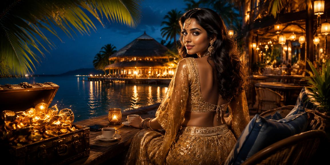 Kerala betting scene with traditional lehenga